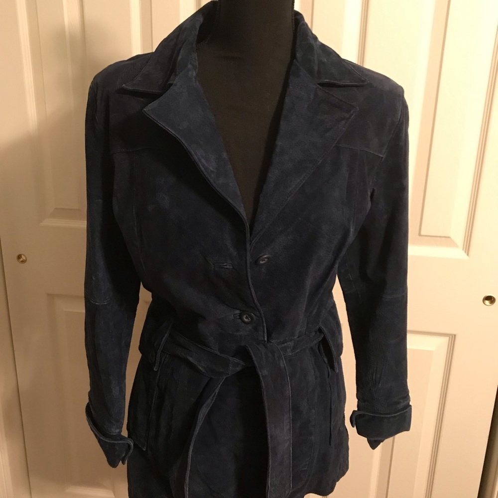 Genuine suede Vintage Trench Coat